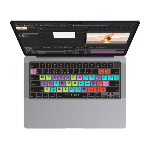 JCPal VerSkin Adobe After Effects Shortcuts Keyboard Protector for MacBook JCP2470